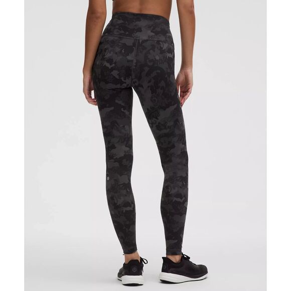 Lululemon Wunder Train High-Rise Tight 28" Hidden Heritage Lace Black Multi 8 - Picture 2 of 9